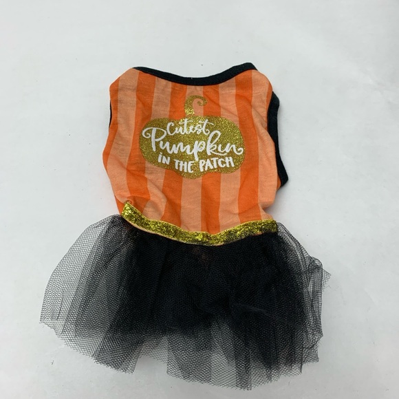 Cat  Dog Dress Costume  Halloween  Cutest Pumpkin In Patch Dress  Lot  2 - Picture 2 of 11